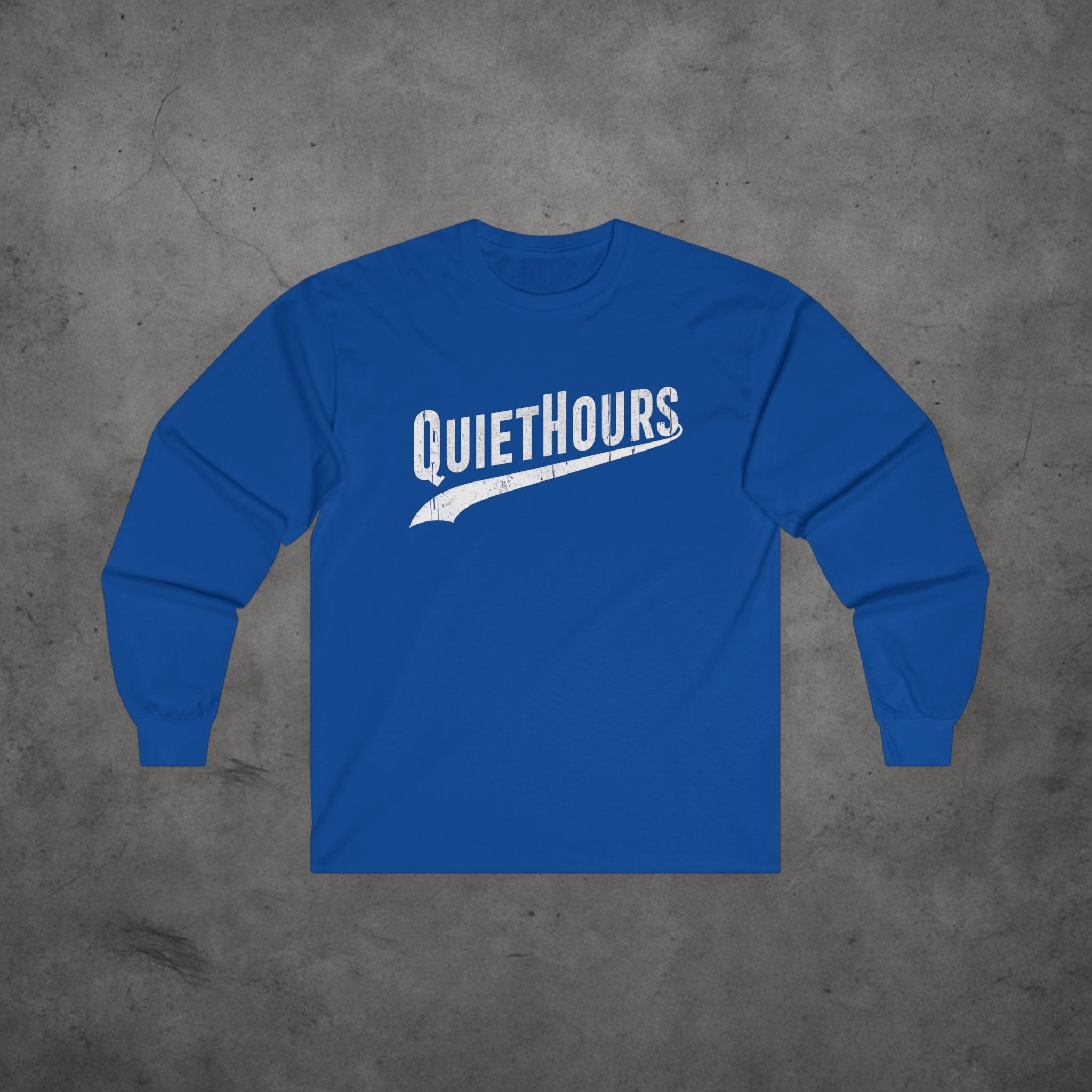 Long Sleeve Tee Quiet Hours Vintage Baseball Logo Unisex