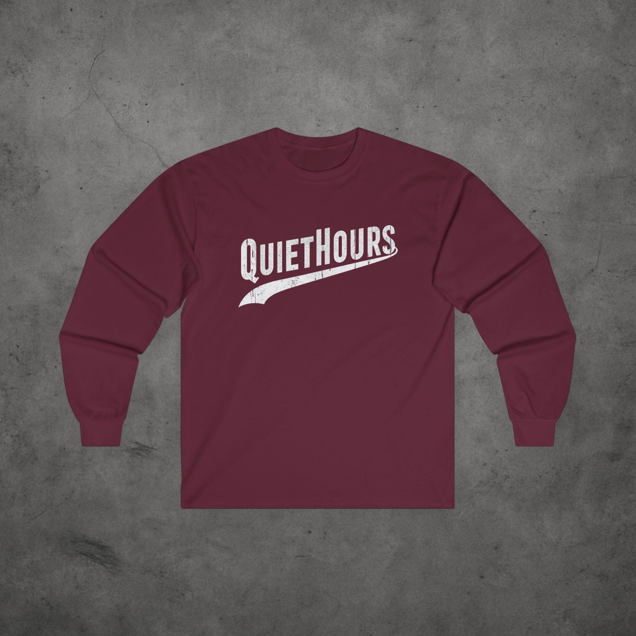 Long Sleeve Tee Quiet Hours Vintage Baseball Logo Unisex