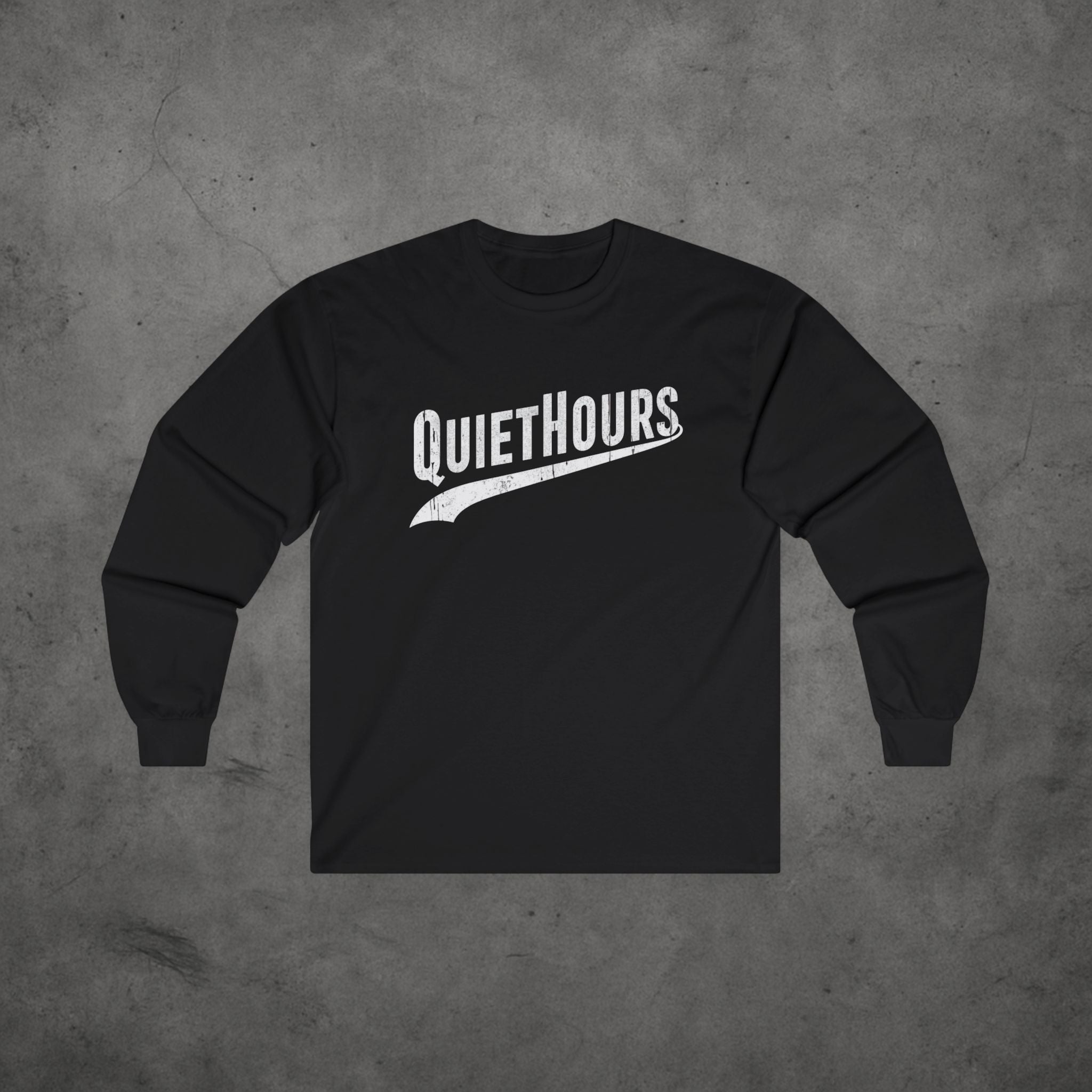 Long Sleeve Tee Quiet Hours Vintage Baseball Logo Unisex