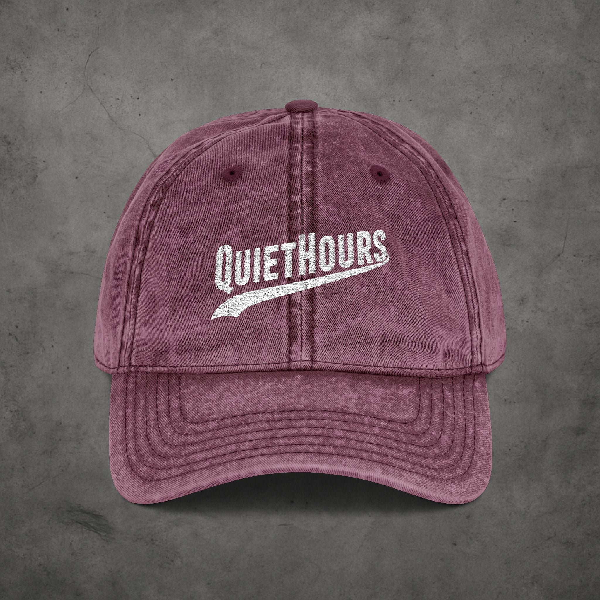Quiet Hours Vintage Dad Cap — Washed Classic with Minimal Embroidered Logo