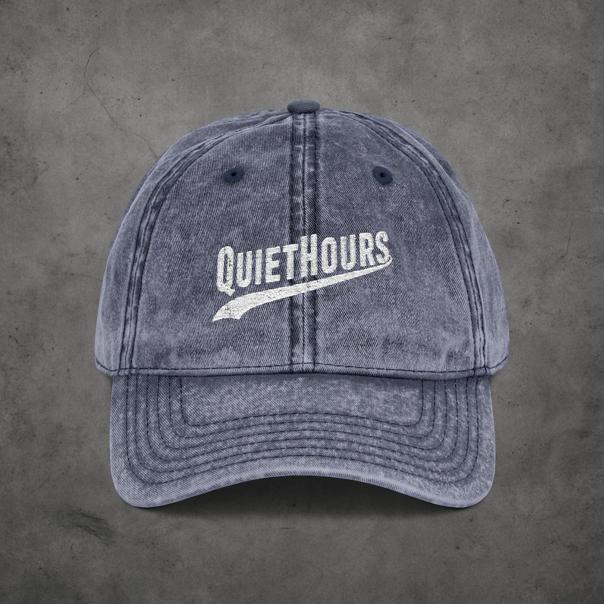 Quiet Hours Vintage Dad Cap — Washed Classic with Minimal Embroidered Logo