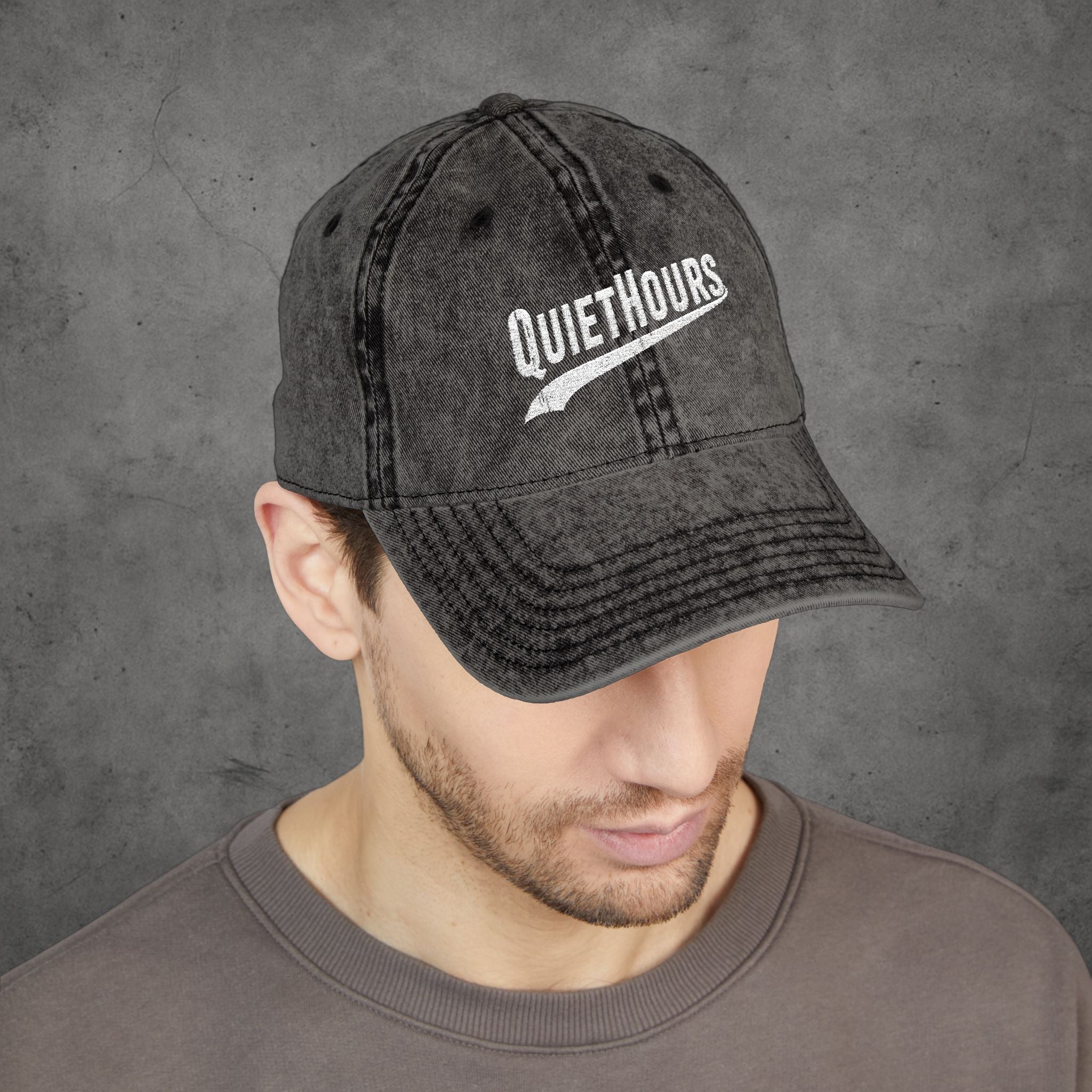 Quiet Hours Vintage Dad Cap — Washed Classic with Minimal Embroidered Logo