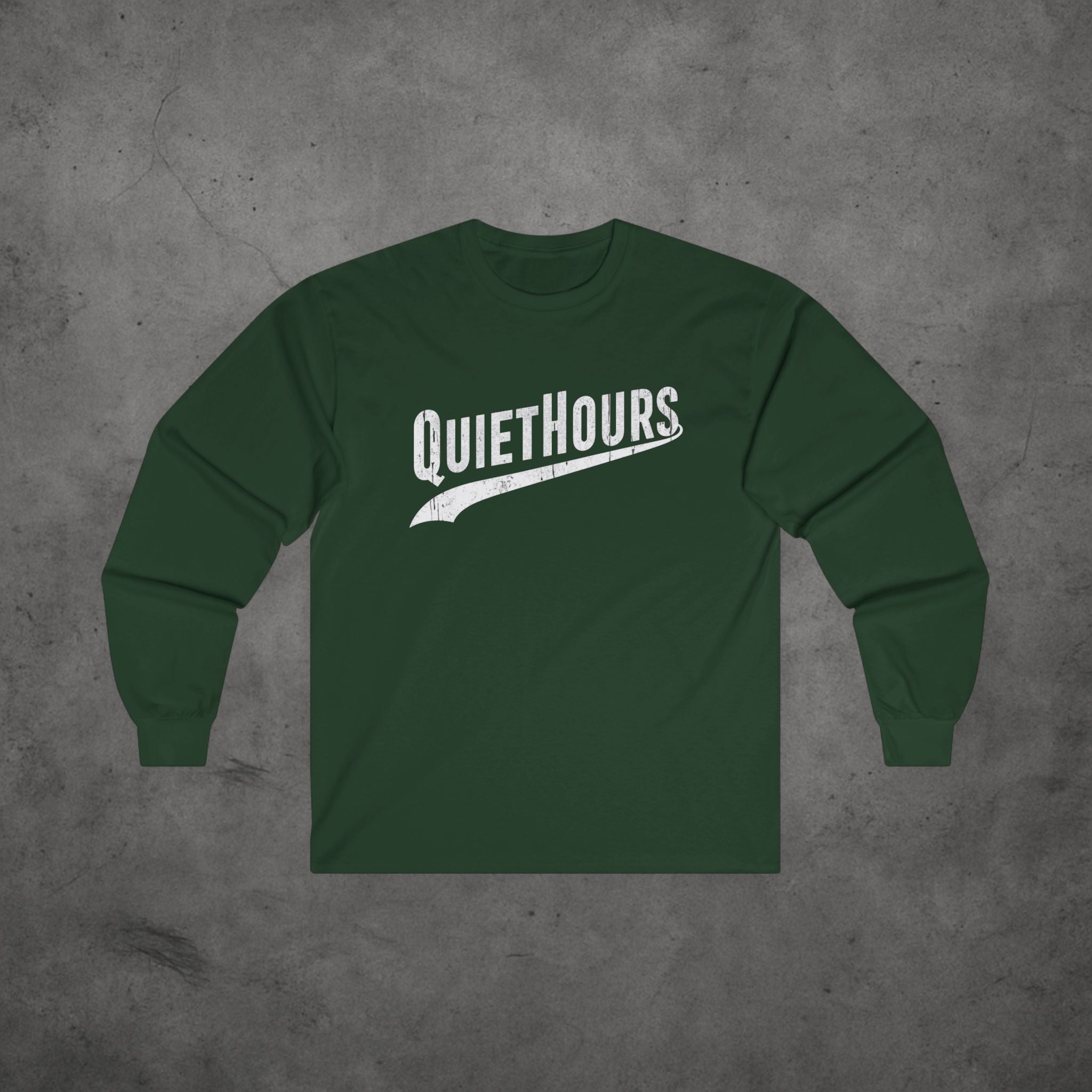Long Sleeve Tee Quiet Hours Vintage Baseball Logo Unisex