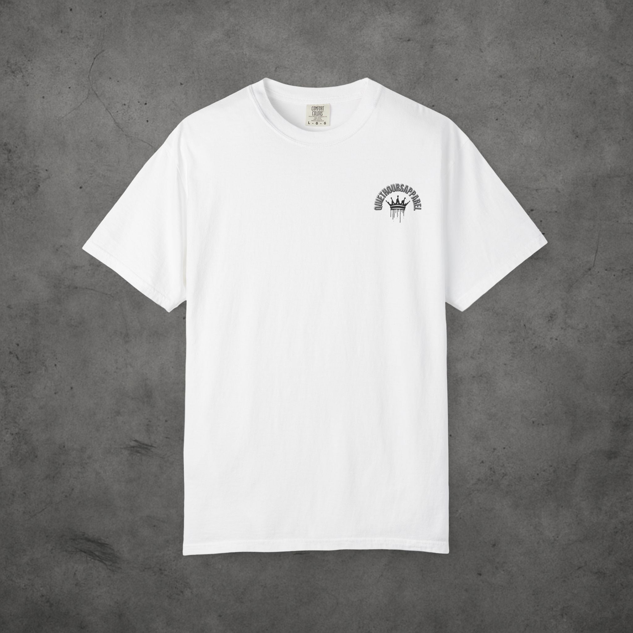 Minimalist Streetwear T-Shirt with QUIETHOURSAPPAREL Logo