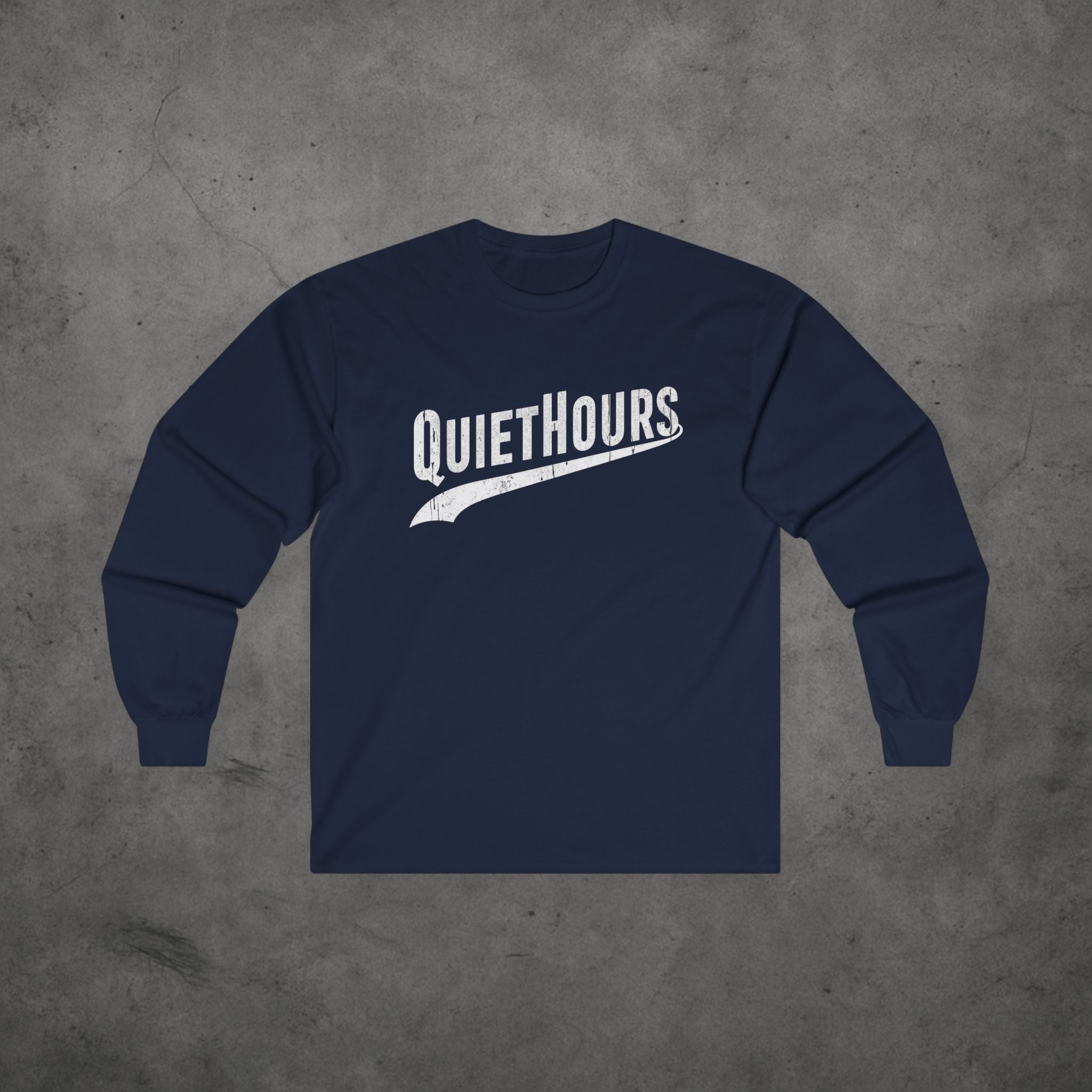 Long Sleeve Tee Quiet Hours Vintage Baseball Logo Unisex
