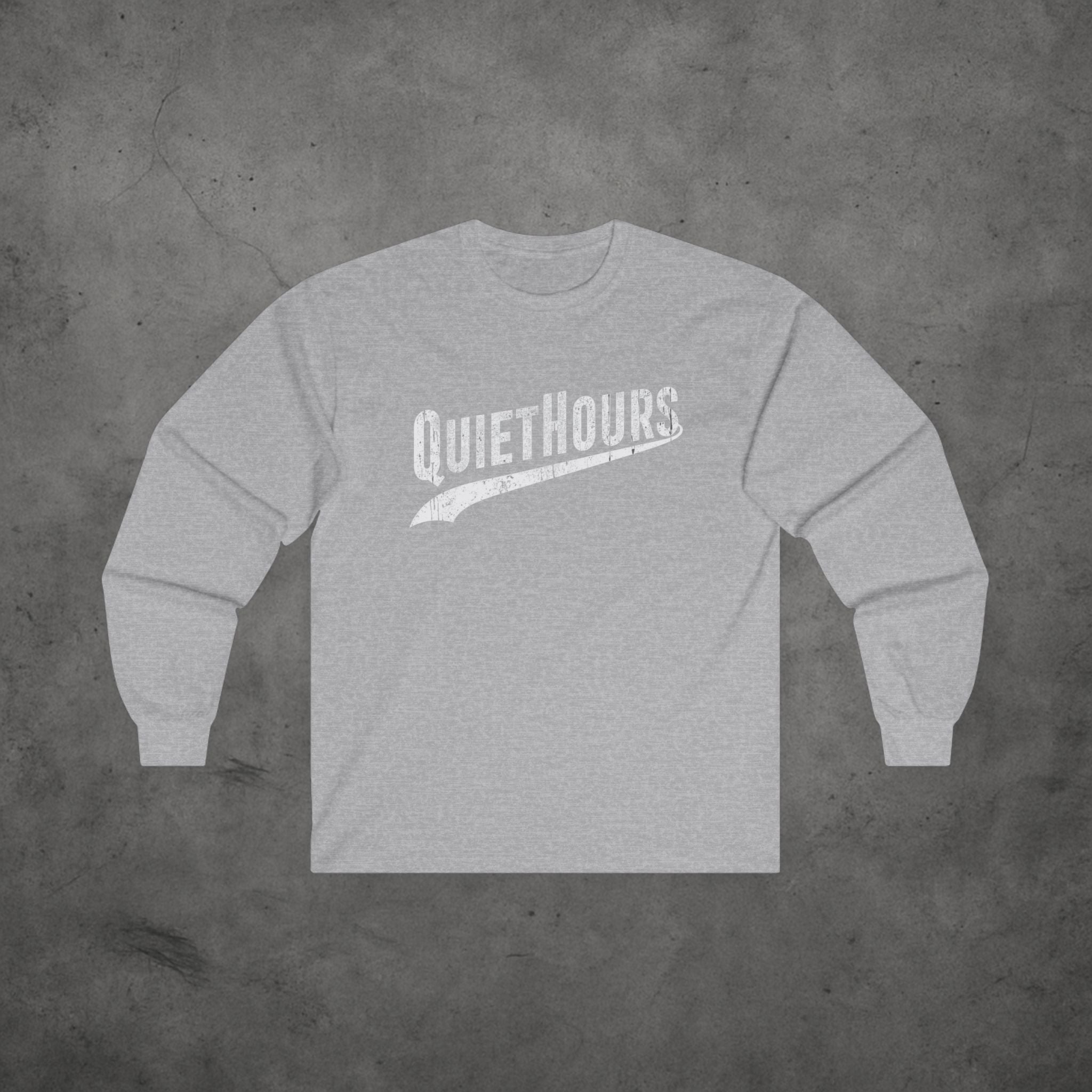 Long Sleeve Tee Quiet Hours Vintage Baseball Logo Unisex