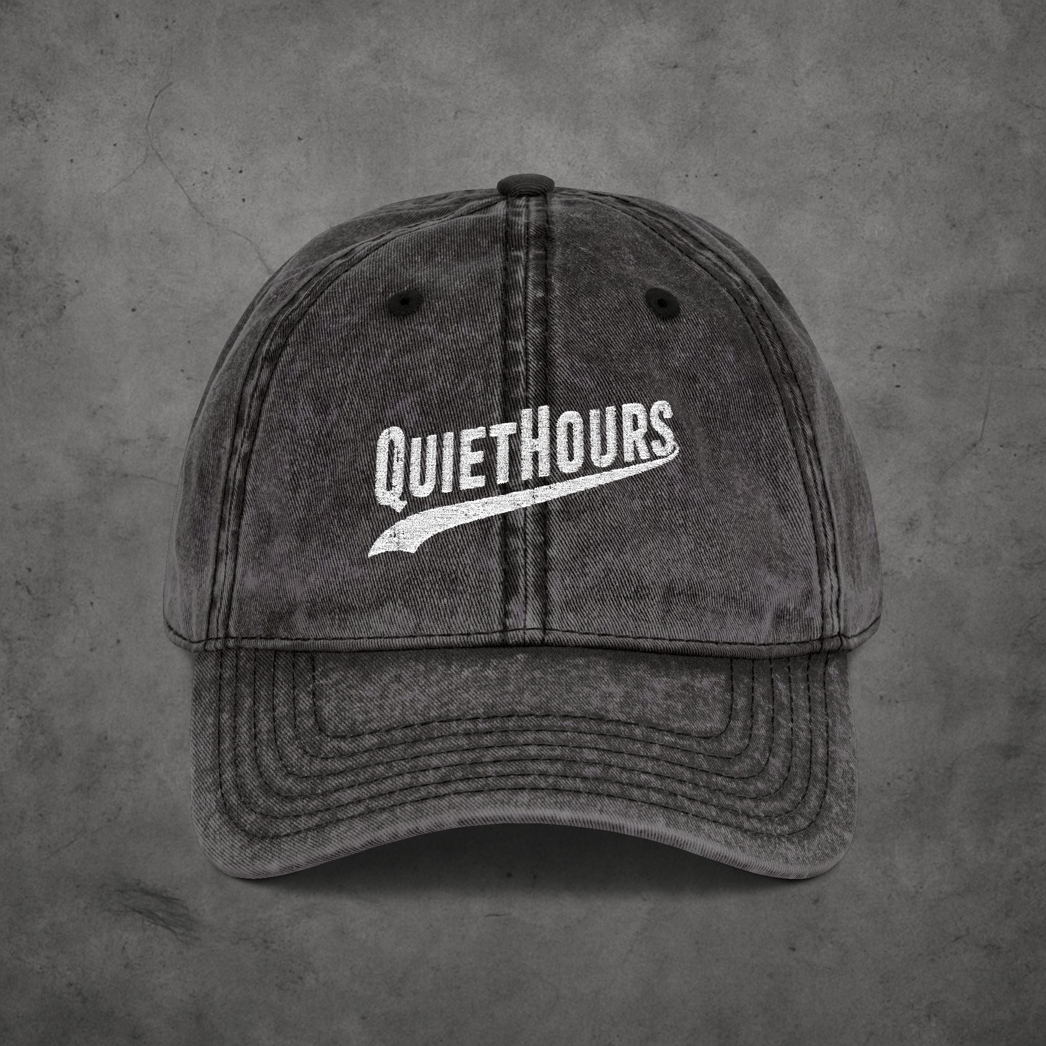Quiet Hours Vintage Dad Cap — Washed Classic with Minimal Embroidered Logo