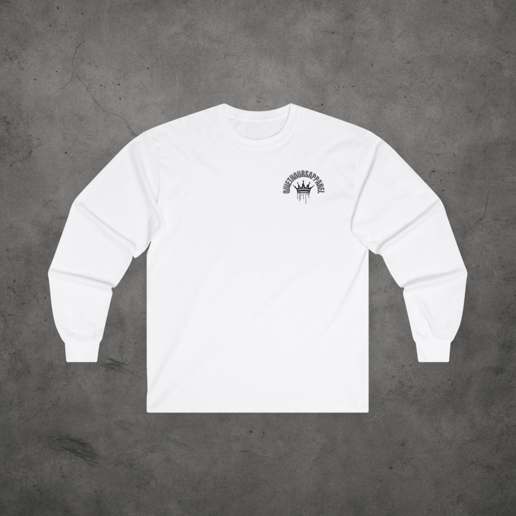 Minimalist Ultra Cotton Long Sleeve Tee - QUIETHOURS Logo design