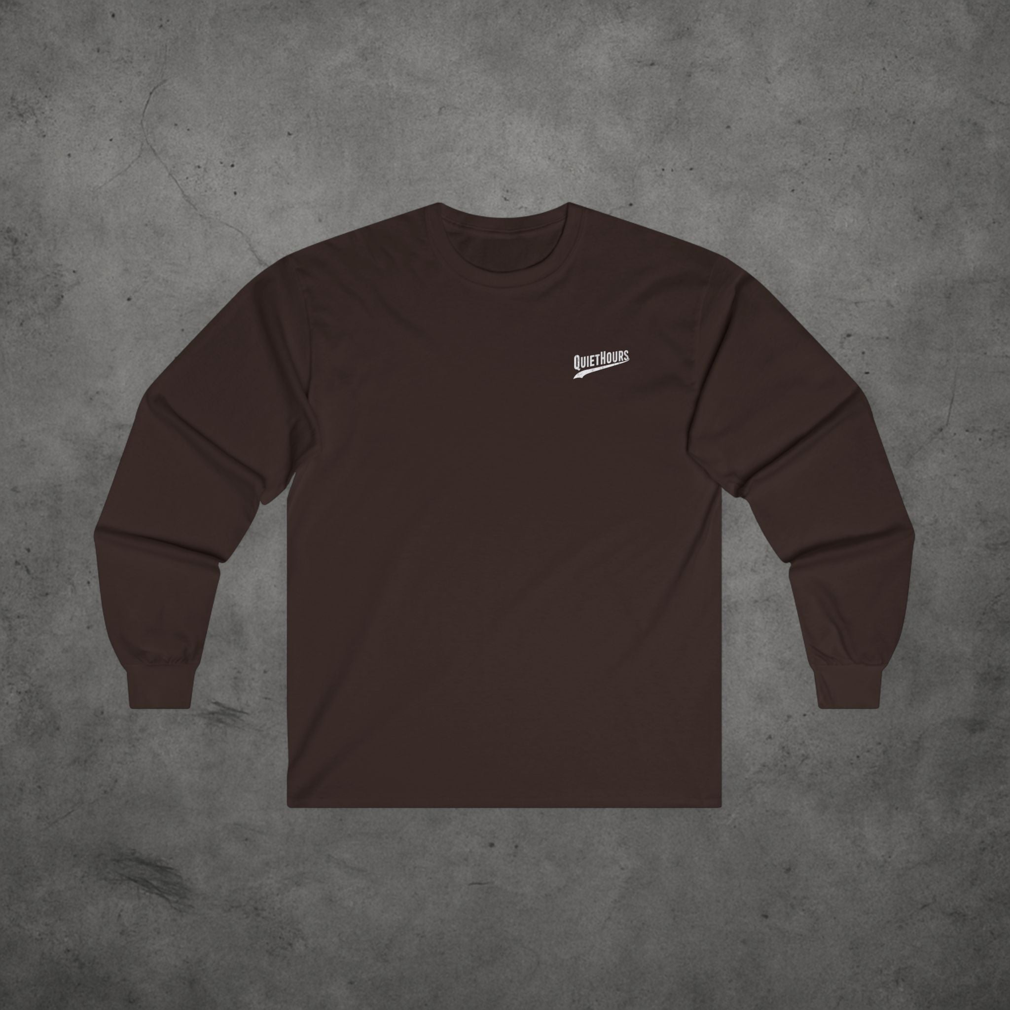 Quiet Hours Cross Logo Long Sleeve Tee — Unisex Cotton Minimalist Streetwear