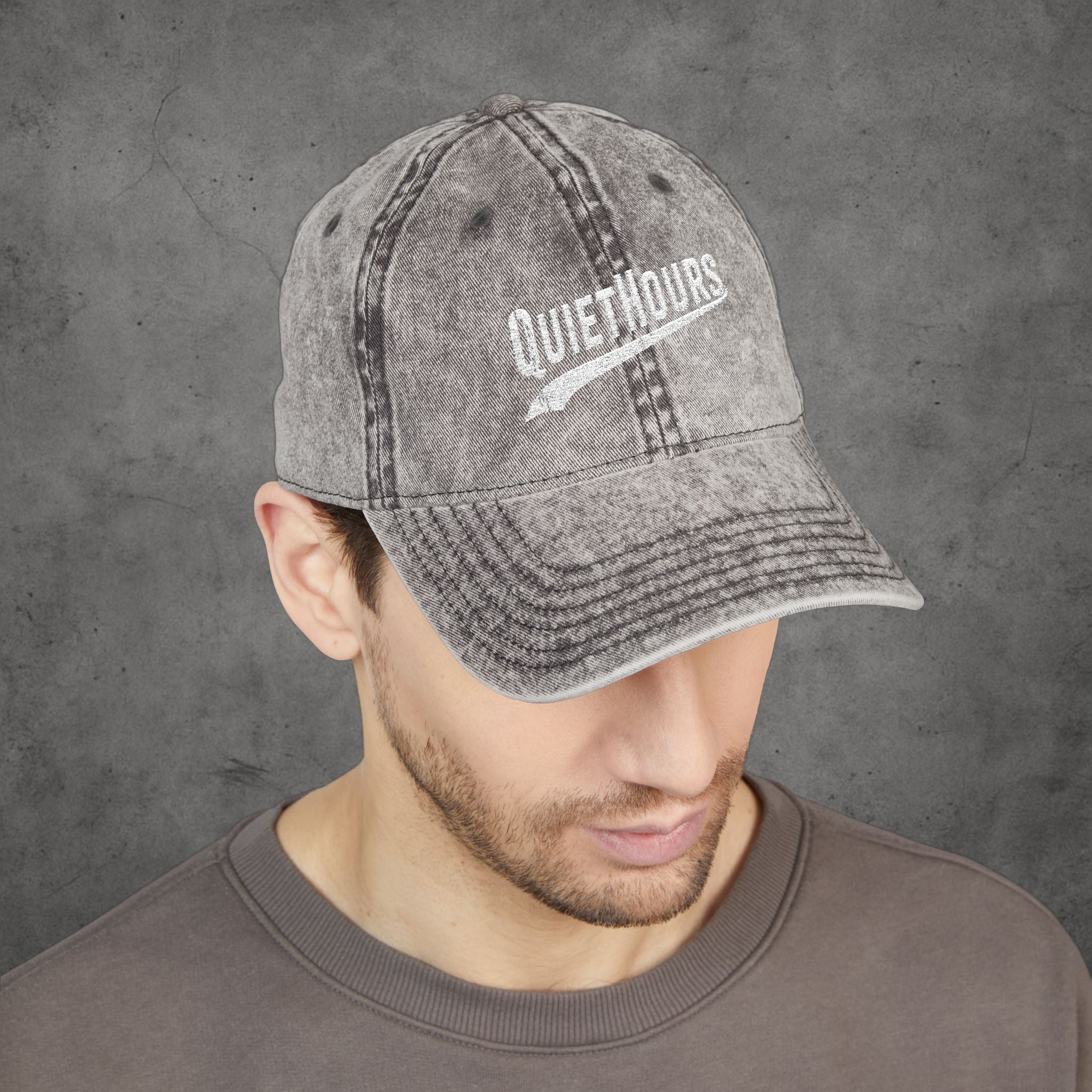 Quiet Hours Vintage Dad Cap — Washed Classic with Minimal Embroidered Logo