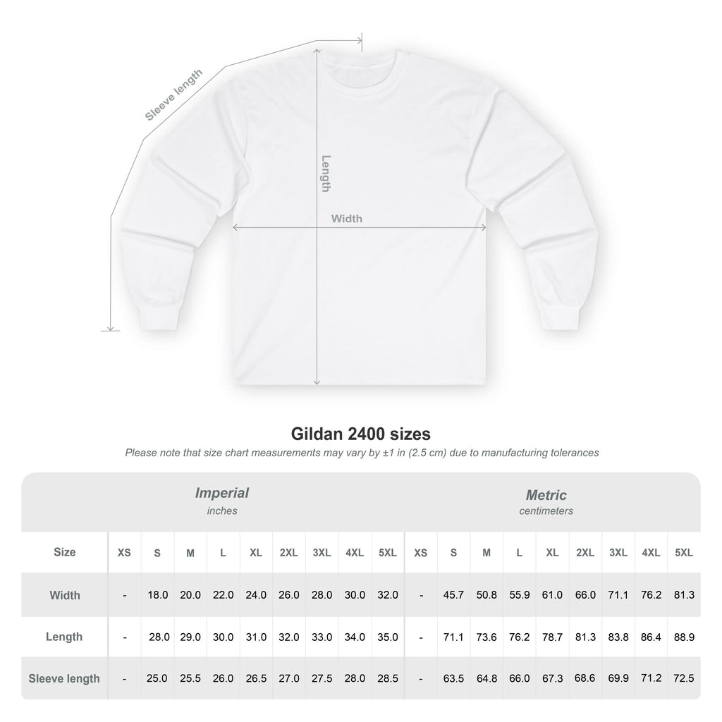 Quiet Hours Cross Logo Long Sleeve Tee — Unisex Cotton Minimalist Streetwear